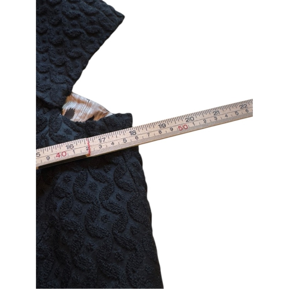 Carolina Herrera Textured Black Sheath Dress Size 14 Designer Cocktail Career - Picture 10 of 14